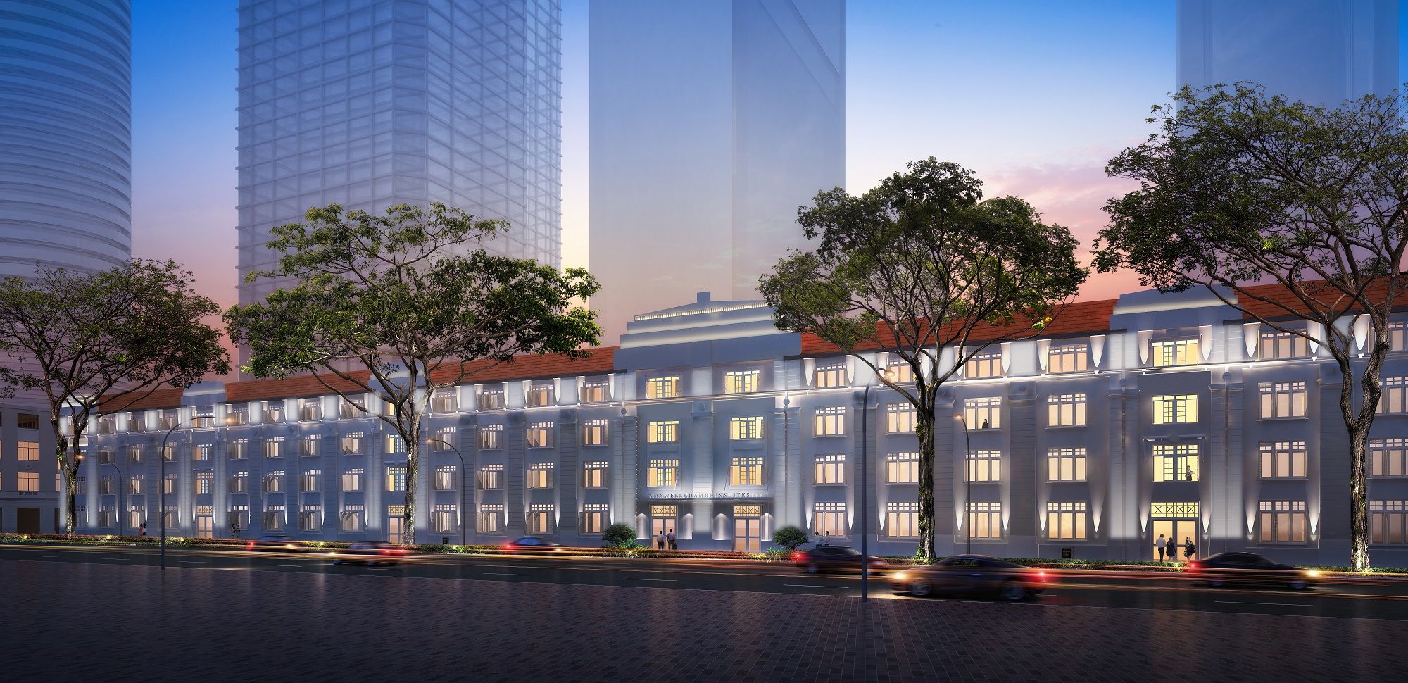 A render of the future Maxwell Chambers Suites